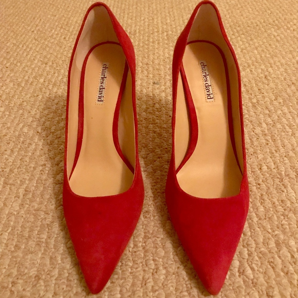 Charles David Red Suede Pumps 9